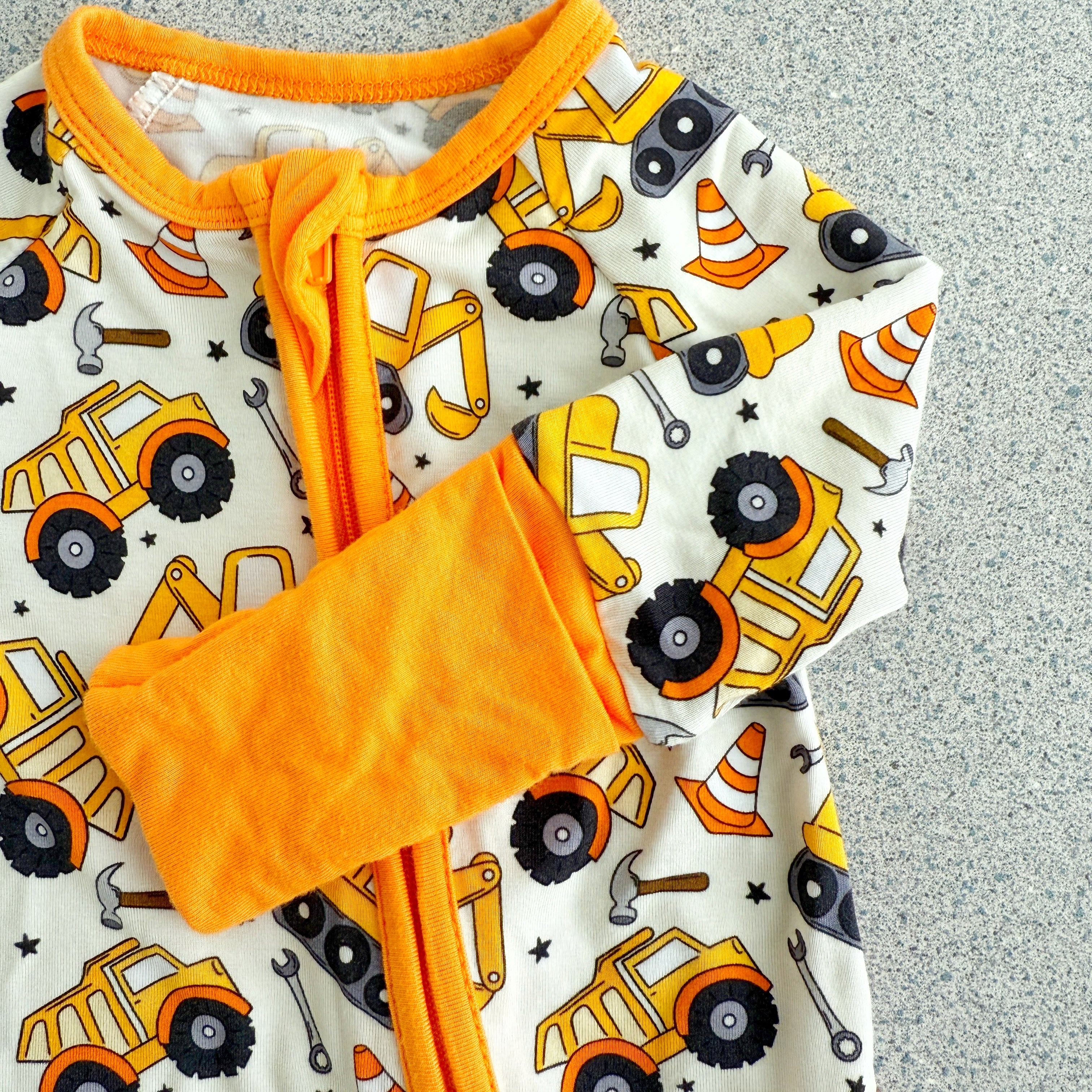 Construction Trucks Bamboo Pajamas