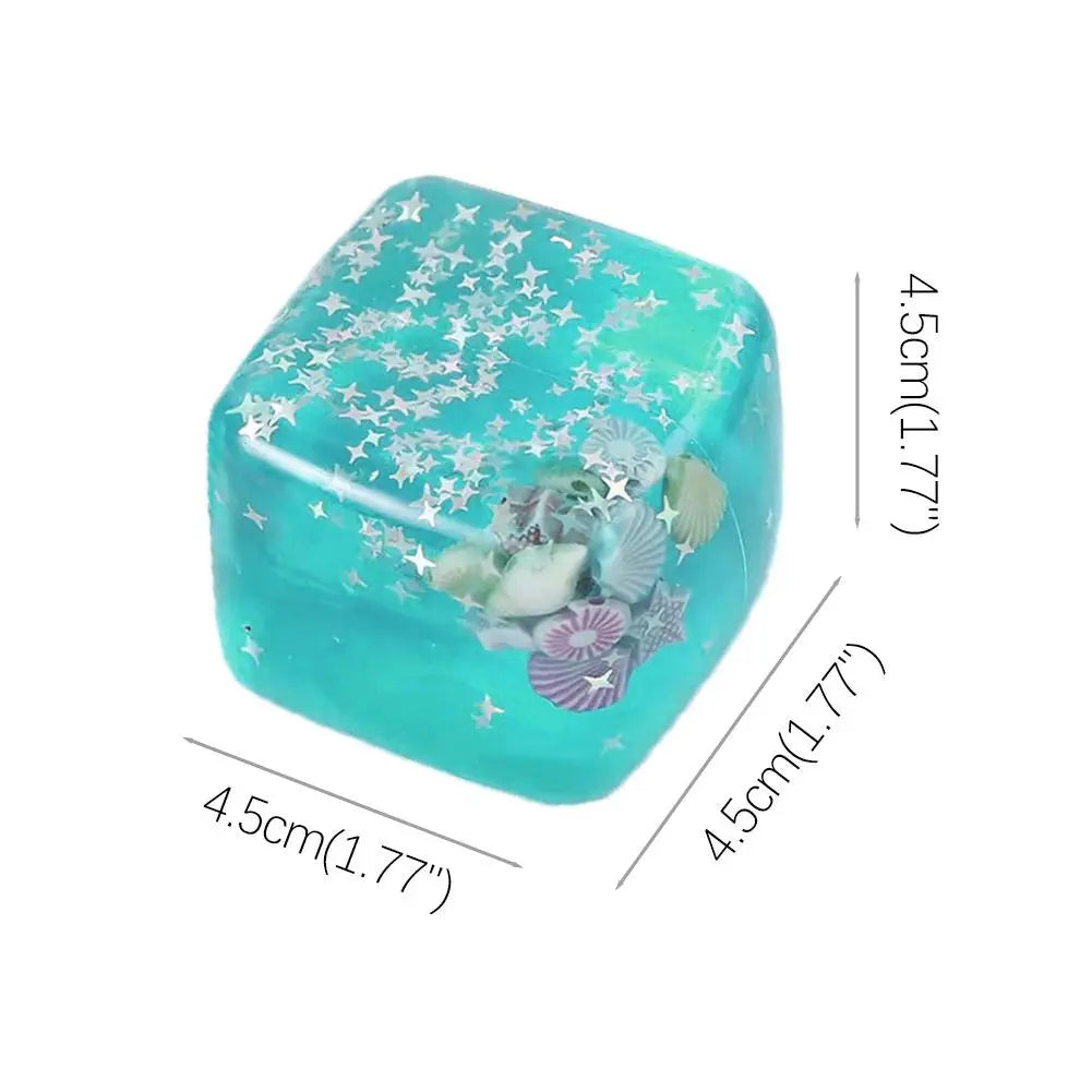 Enchanting Ocean Island Soft Ice Cubes Stress Relief Squeeze Toy Hand Exercise Calming Tool for Adults & Kids Anxiety Squishy To